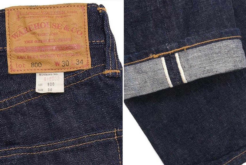 Warehouse Relaxes with Their Lot 800 Jeans