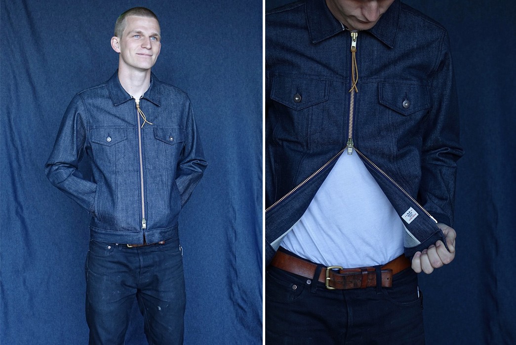 tellason-zips-up-their-selvedge-jean-jacket-model-front-and-model-front-open