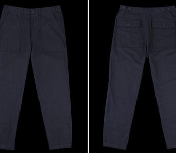 universal-works-double-denim-herringbone-fatigue-pants-front-back