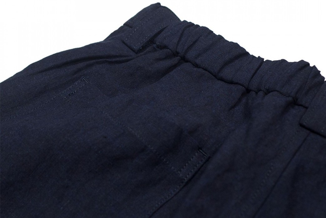 Blue-Blue-Japan-Indigo-Dyed-Linen-Chambray-Center-Seam-Easy-Pants-back-top-left-pocket