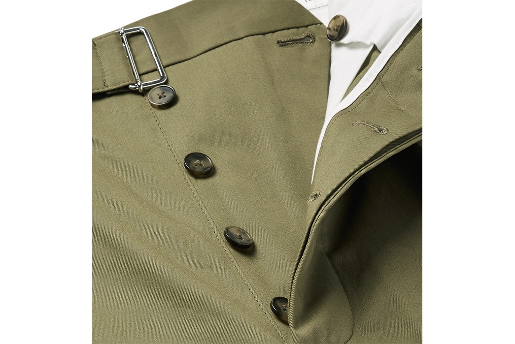 pleated-chinos-five-plus-one-plus-one-officine-generale-twill-chinos-on-olive-front-top
