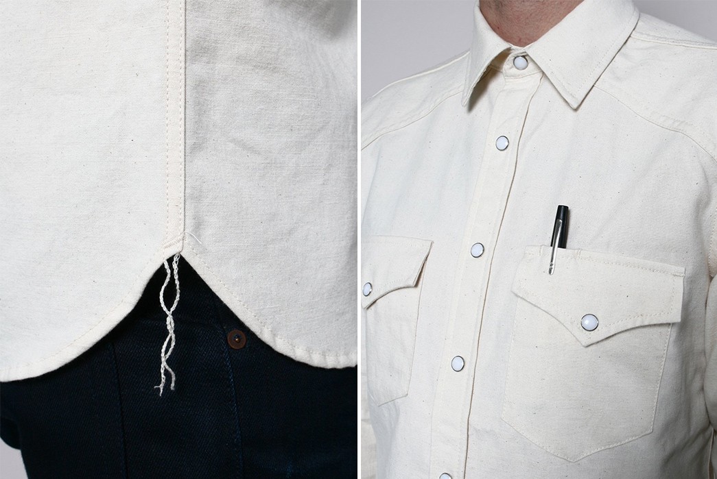rogue-territory-ecru-chambray-western-shirt-side-string-and-selvedge-and-front-detailed