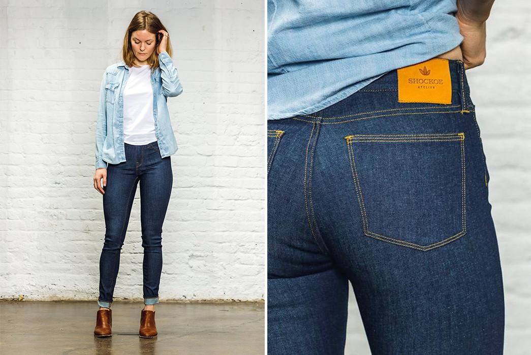 shockoe-returns-to-womens-jeans-with-11oz-candiani-raw-denim-model-front-and-back