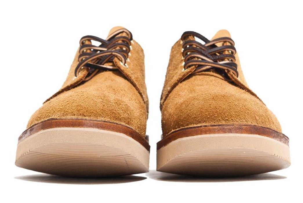 viberg-x-lost-found-wheat-oxford-roughout-front
