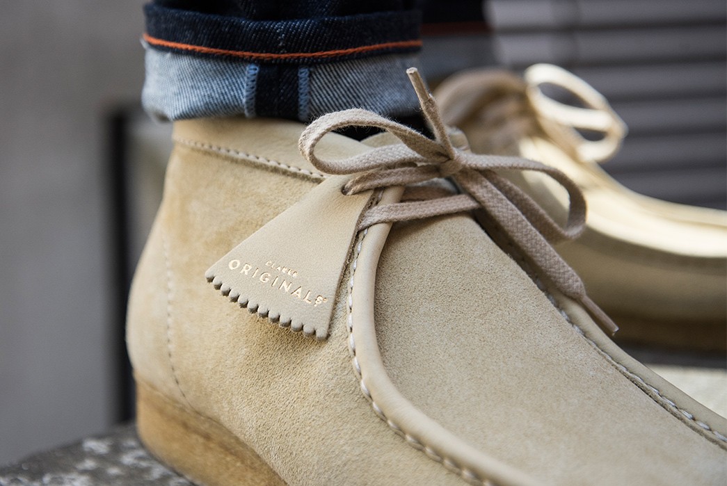 Clarks'-Latest-Italian-Made-Collection-is-Limited-to-Just-356-Pairs-model-pair-beige-detailed-with-leather-label