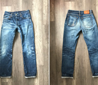 Fade-of-the-Day---Left-Field-Greaser-Cone-Mills-13-oz.-(1.5-Years,-2-Washes,-2-Soaks)-front-back