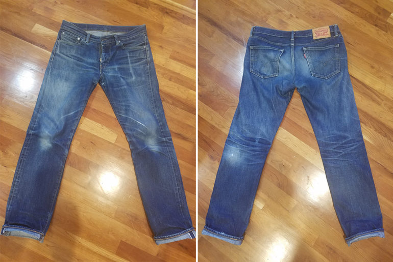 Fade-of-the-Day---Levi's-511-(~2-Years,-4-Washes)-front-back