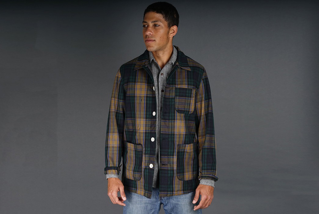 Madras-Plaid-and-Silk-Blend-Together-for-a-Summery-Version-of-Epaulet's-Doyle-Jacket-model-front