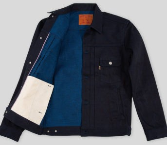 Momotaro-Doubles-Down-on-Indigo-and-Pockets-for-Their-Type-II-Jacket-front-open