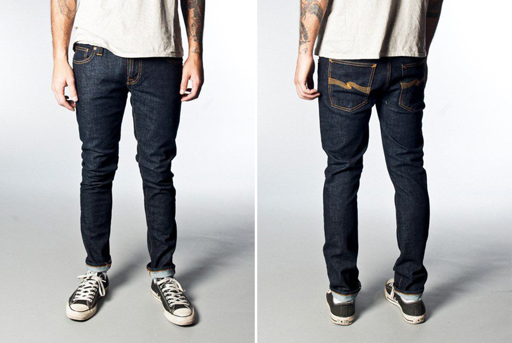Nudie-Jeans-Tight-Long-John-Raw-Denim-Jeans-model-front-back