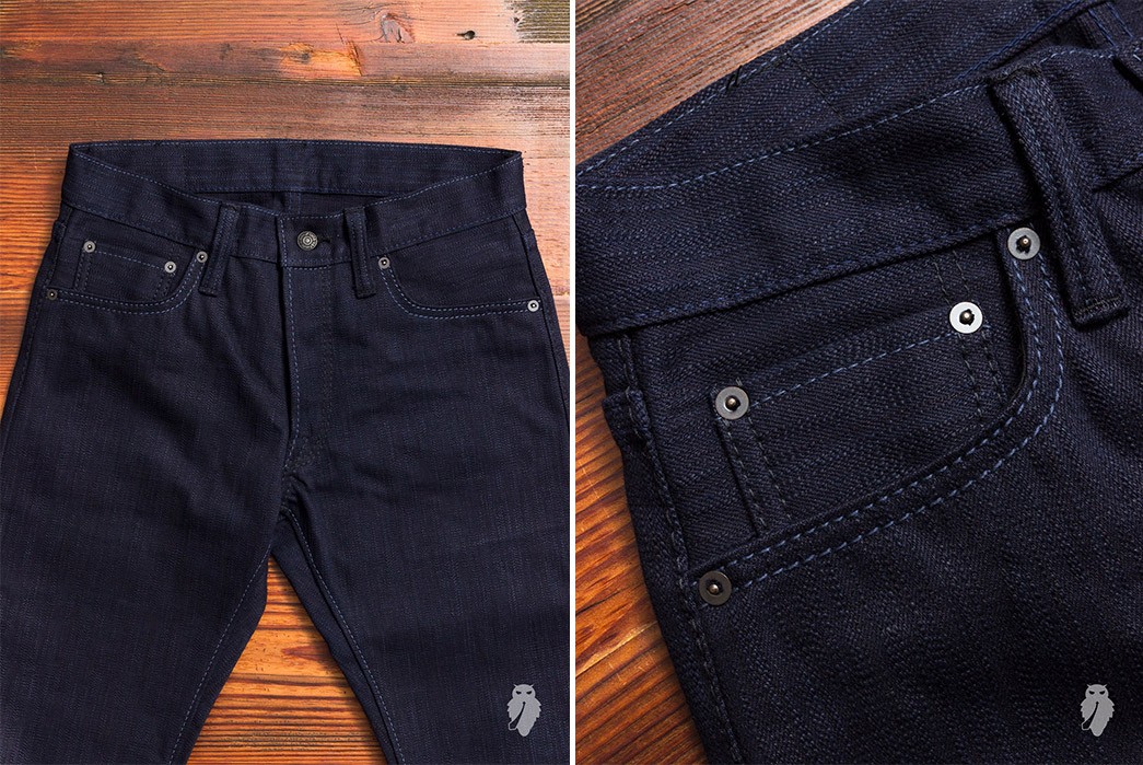 Pure-Blue-Japan's-AI-003-Double-Natural-Indigo-17.5oz-Unsanforized-Selvedge-Denim-front-top-and-front-right-pocket
