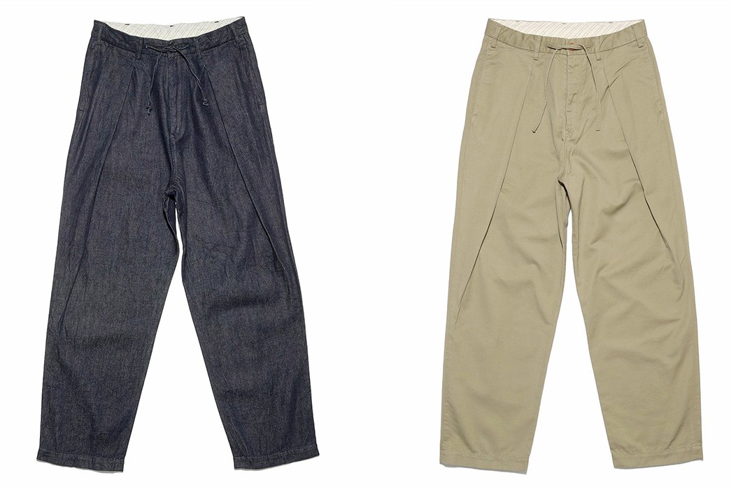 Soulive-Hakama-Trousers-blue-beige-front