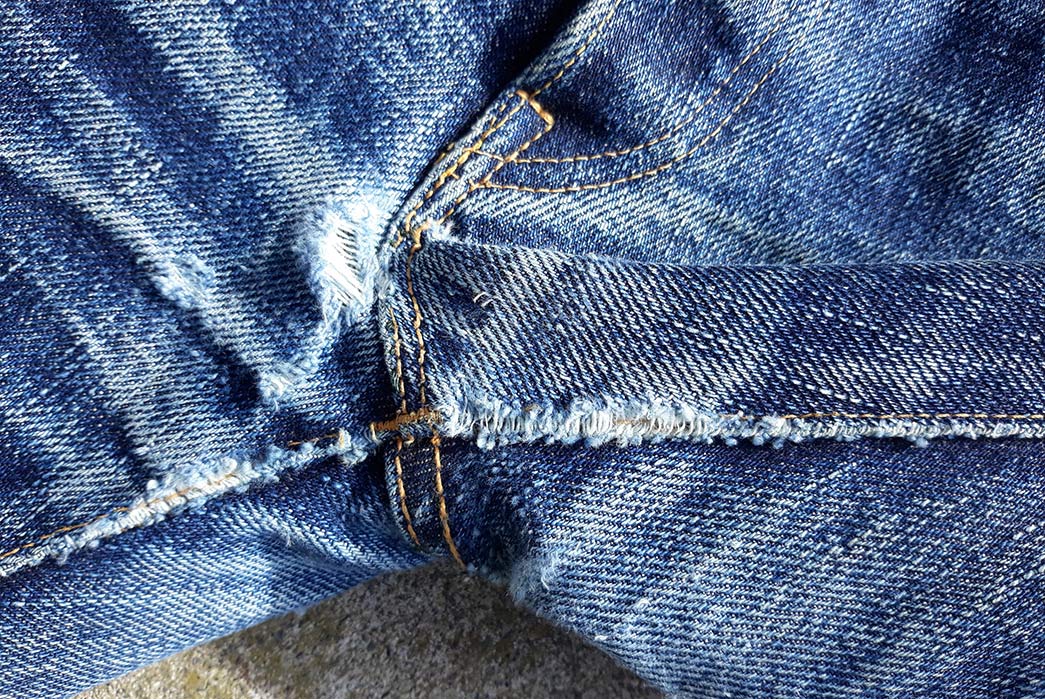 Samurai Jeans S5000VX 21 oz. (3 Years, 4 Washes, 1 Soak) - Fade Friday