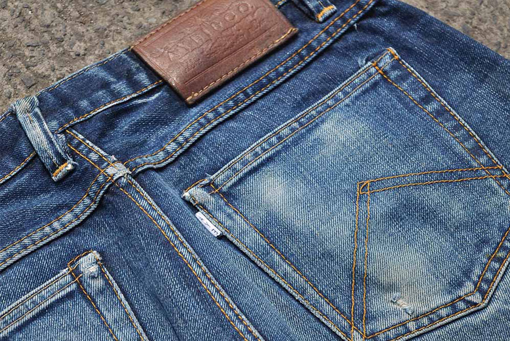 Fade-of-the-Day---Aye-Denim-Geometric-Series-V1-16-oz.-(2.5-Years,-Unknown-Washes)-back-top-pocket