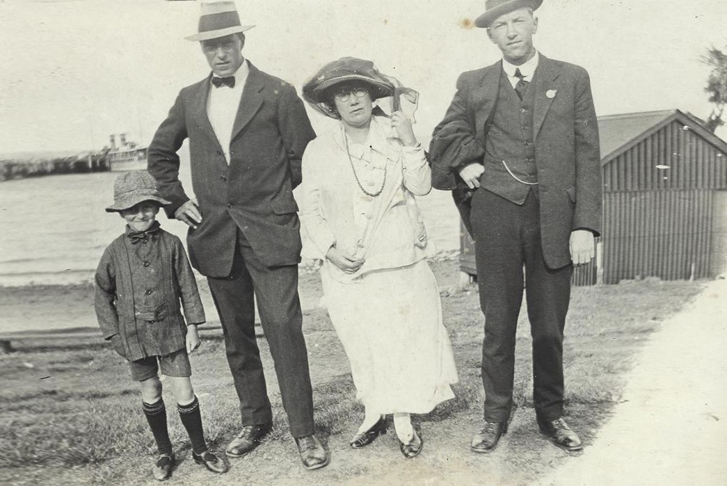 History-of-Bucket-Hats An Australian child wearing a tweed bucket hat in 1917. Image via State Library of Queensland.