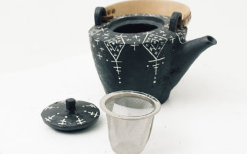 Centerpiece-Teapots---Five-Plus-One-Plus-One---Ayame-Bullock-Black-Mudcloth-Teapot-detailed
