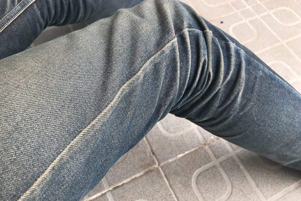Fade-of-the-Day---MC-Jeans-17-oz.-(11-Months,-4-Washes,-2-Soaks)-model-leg