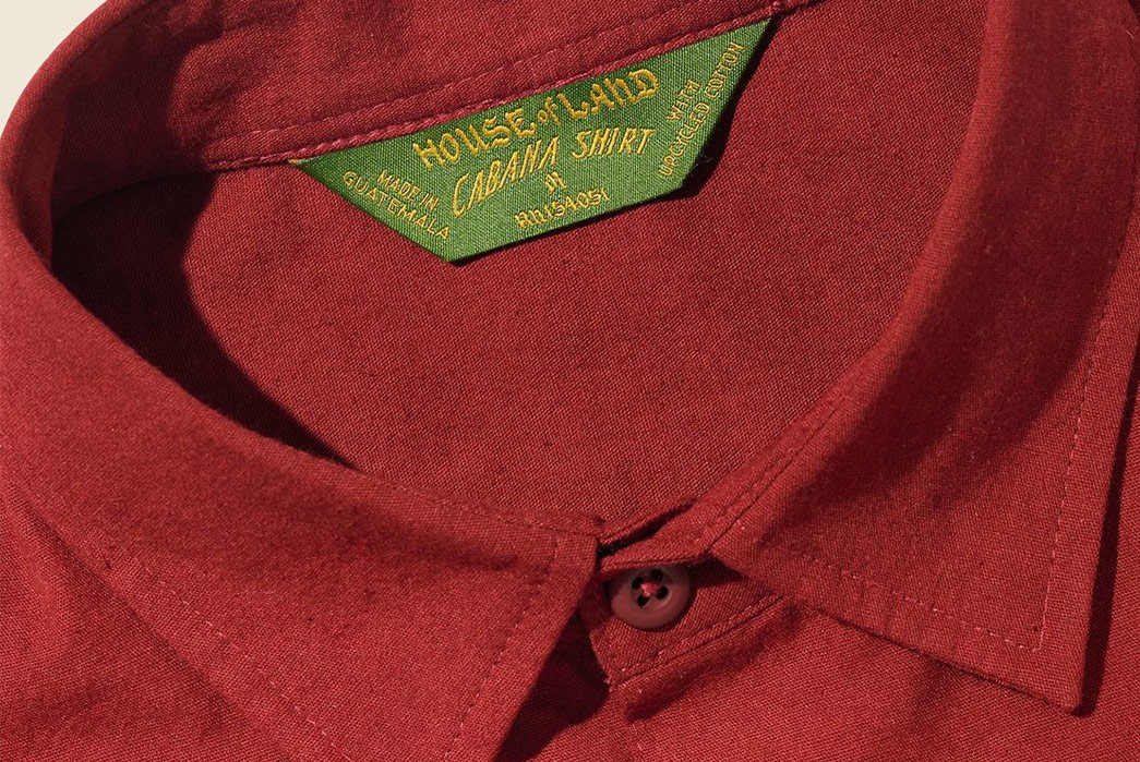 House-of-Land's-Cabana-Shirts-are-Upcycled-and-Vegetable-Dyed-red-front-collar
