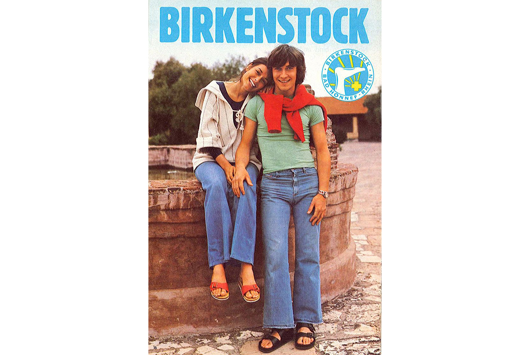 Birkenstock---History,-Philosophy,-and-Iconic-Products-Birkenstock-Madrid-(left)-and-Arizona-(right)-on-a-70's-advert-via-Pinterest