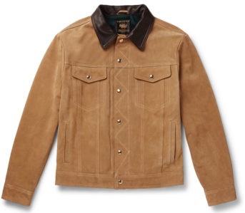 Golden-Bear-The-Holden-Leather-Trimmed-Suede-Trucker-Jacket-front