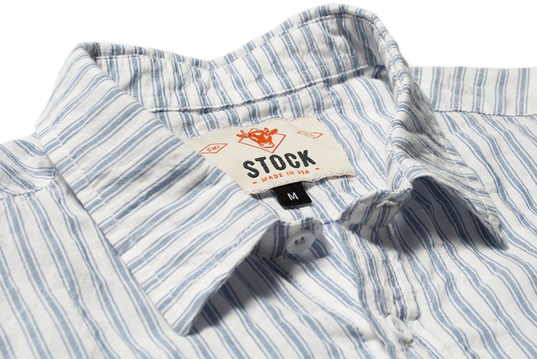 Stock-Mfg.'s-Featherweight-Shirts-Weigh-Just-2oz.-white-blue-front-vertical-lines-collar-angle
