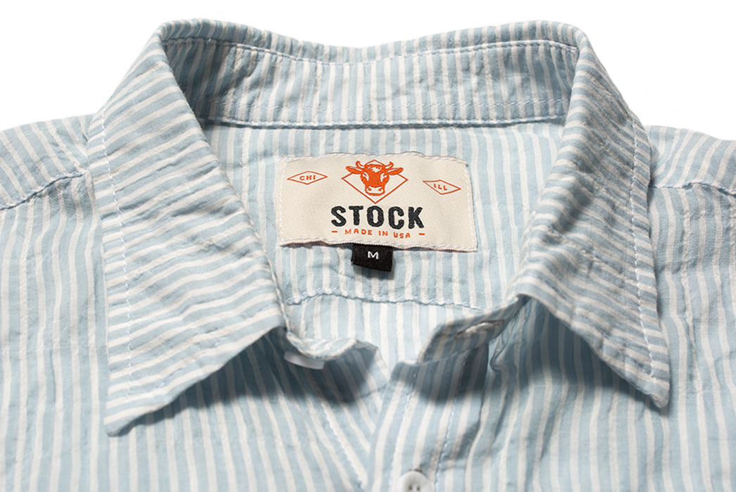 Stock-Mfg.'s-Featherweight-Shirts-Weigh-Just-2oz.-white-blue-vertical-lines-front-collar-2