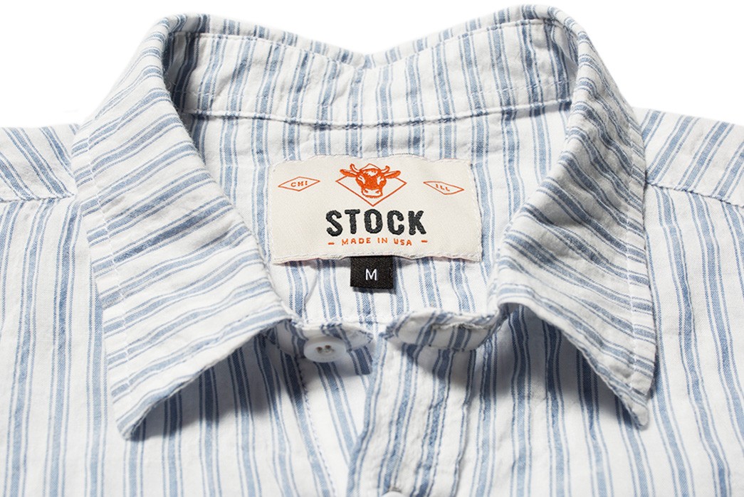 Stock-Mfg.'s-Featherweight-Shirts-Weigh-Just-2oz.-white-blue-vertical-lines-front-collar