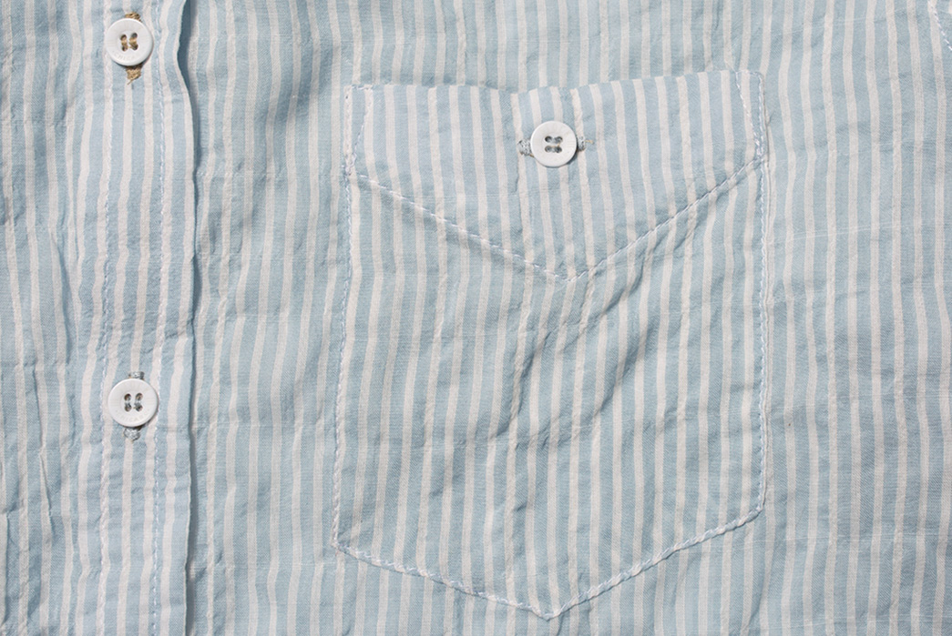 Stock-Mfg.'s-Featherweight-Shirts-Weigh-Just-2oz.-white-blue-vertical-lines-front-pocket