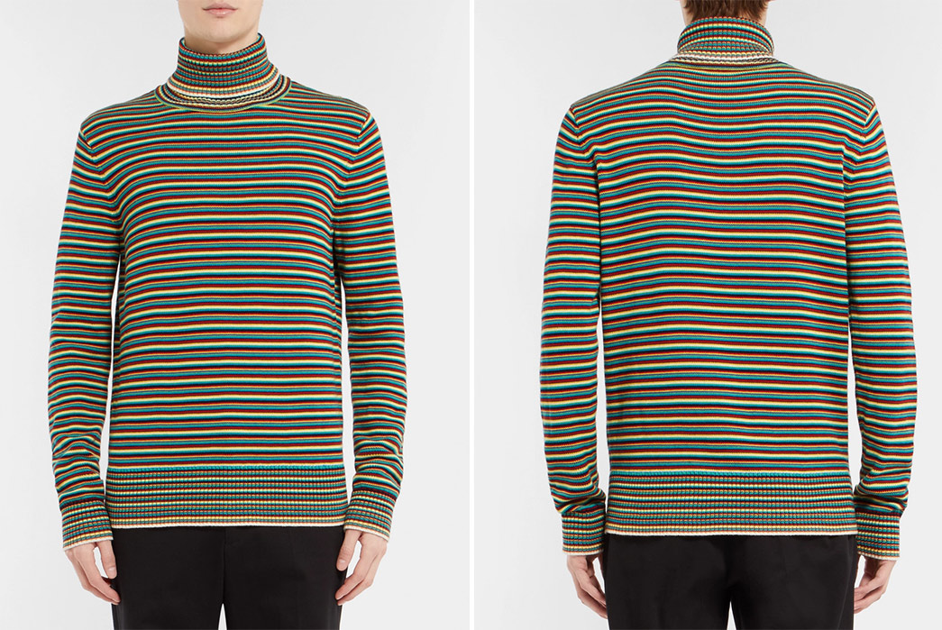 Cotton-Turtleneck-Sweaters---Five-Plus-One-4)-Sandro-Striped-Cotton-Rollneck-Sweater