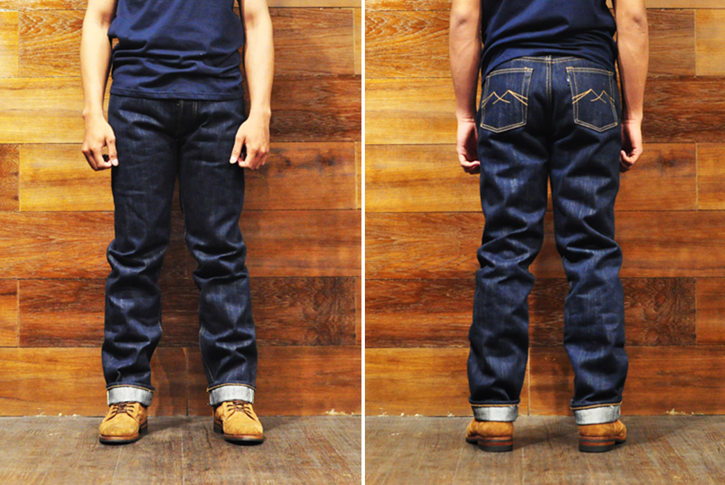 Sage's-6th-Anniversary-is-Celebrated-with-25oz.-Unsanforized-Selvedge-Denim-everest-slim-straight-front-back-model