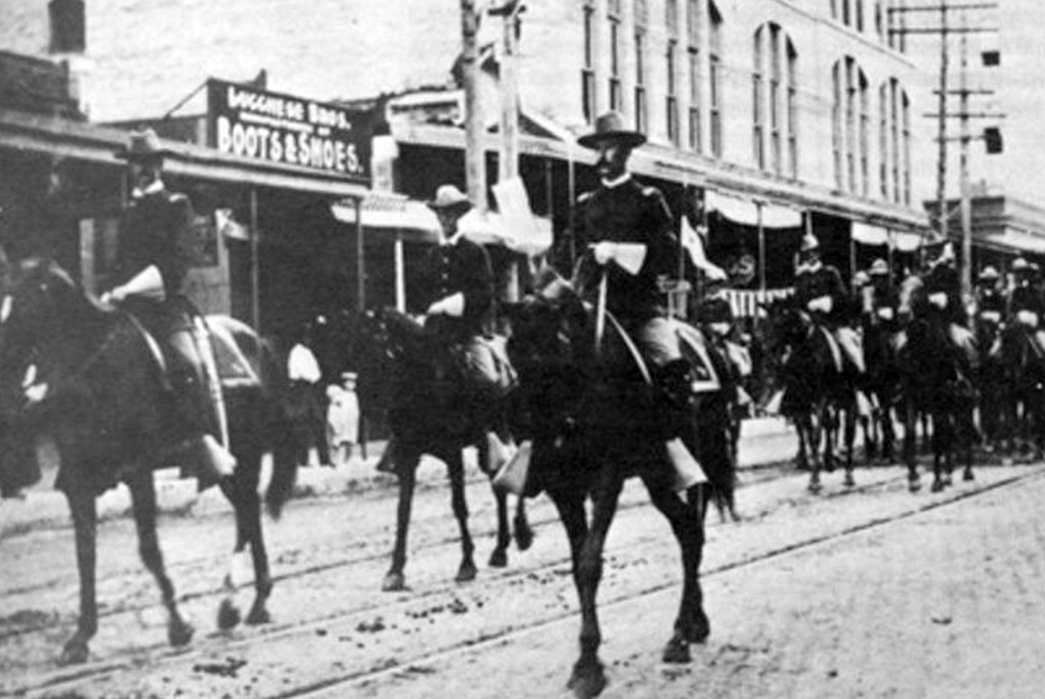 Sicily-to-San-Antonio-The-Story-of-Lucchese-Boots-Cavalry-on-parade-in-front-of-the-Lucchese-bros-storefront.-Image-via-Lucchese.