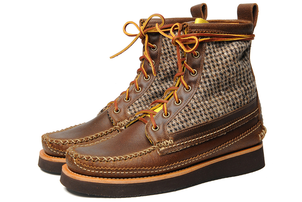 Warm-Up-With-Yuketen's-Wooly-Maine-Guide-Boots-brown-pair-front-side