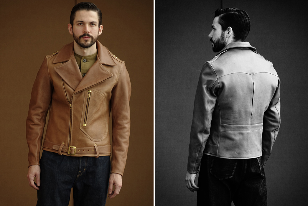 Himel-Bros.'-HB2-Riders-Jacket-is-the-Perfect-Blend-of-Vintage-and-Modern-model-front-and-back