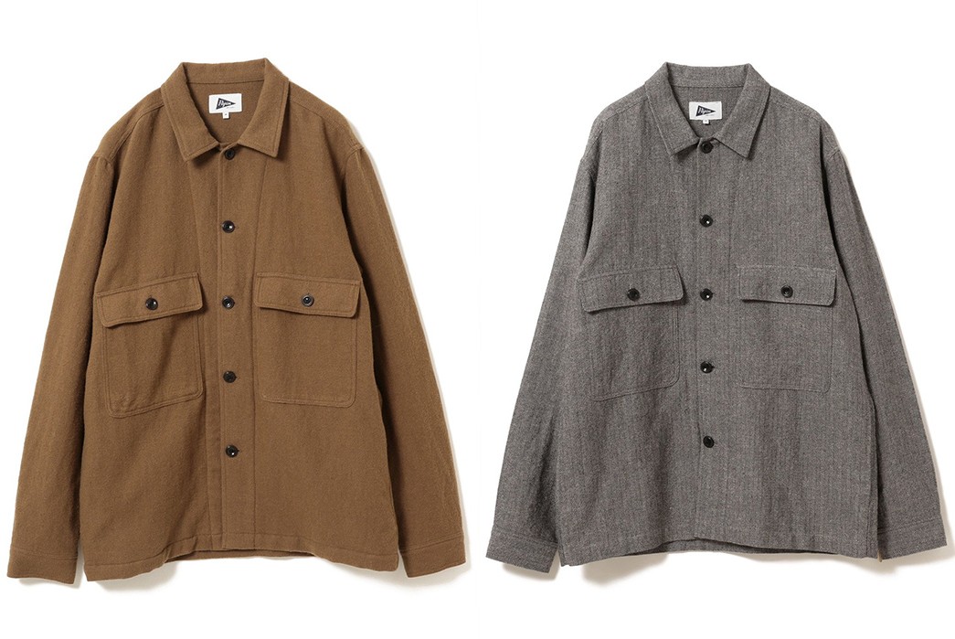 Pilgrim-Chilton-Wool-Linen-Herringbone-Shirt-Jacket-brown-and-grey-fronts