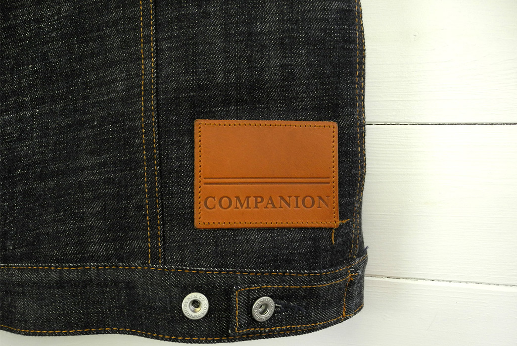 Traditional-Wool-Moroccan-Blankets-Line-Companion's-Newest-Trucker-Jacket-back-leather-patch