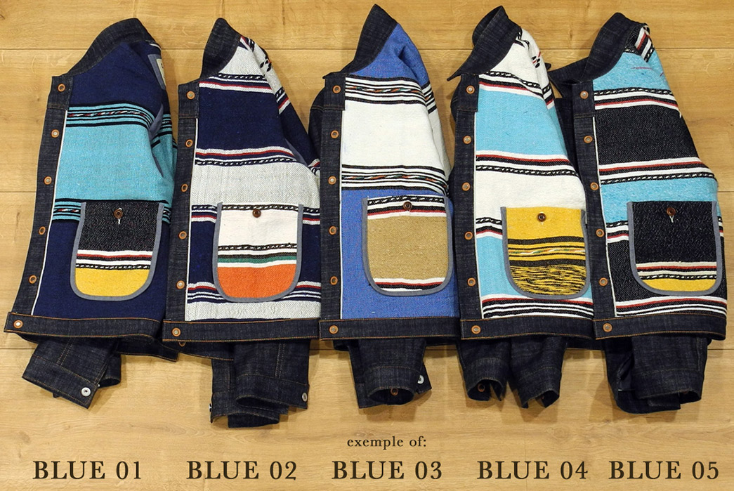 Traditional-Wool-Moroccan-Blankets-Line-Companion's-Newest-Trucker-Jacket-blue-1-5