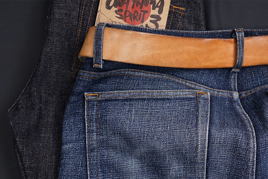 Fade-of-the-Day---Naked-&-Famous-Weird-Guy-Okayama-Spirit-3-(10-Months,-3-Washes,-1-Soak)-blue-on-black