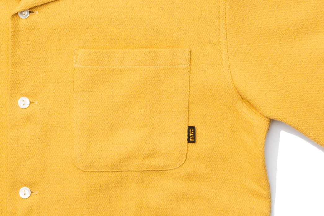 Calee-Open-Collar-Shirts-yellow-front-pocket