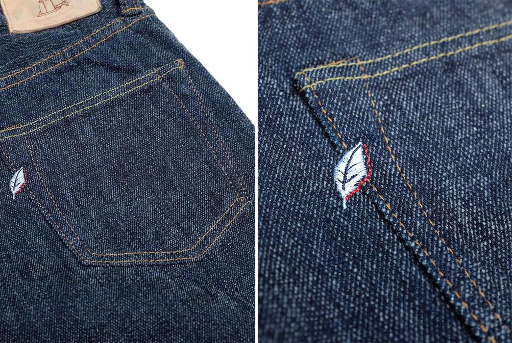 Pure-Blue-Japan-Chenille-Denim-Jeans-back-pocket-and-brand