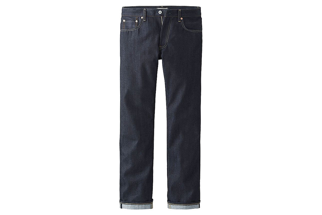 Uniqlo-Regular-Fit-Straight-Selvedge-Raw-Denim-Jeans-front