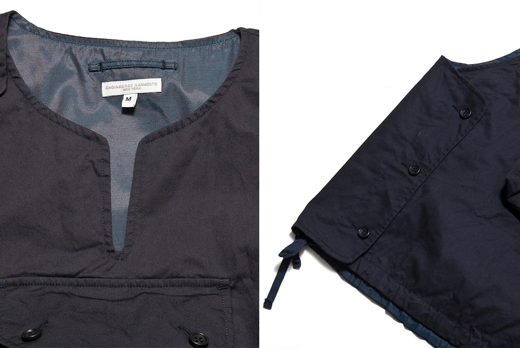 Engineered-Garments-Highcount-Twill-Cover-Vest-detailed