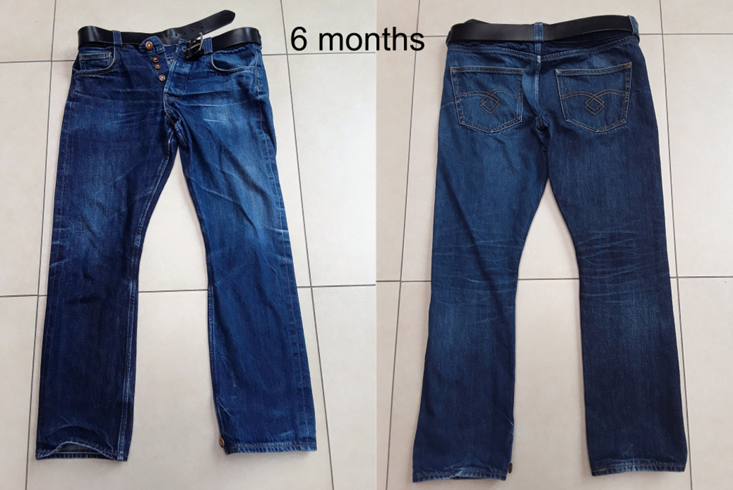 Fade-of-the-Day---Godfried's-Jeans-5010-MTM-(1-Year,-5-Washes)-front-back-6-months