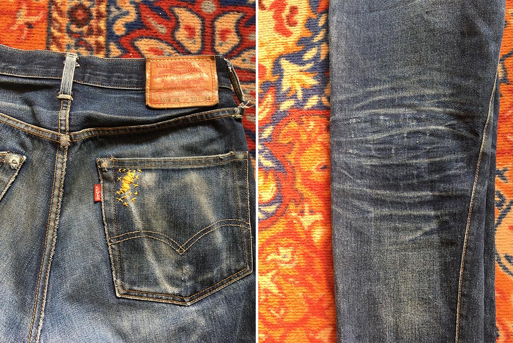 Fade-of-the-Day---Levi's-1954-501Z-(8-Years,-Unknown-Washes)-back-top-right-and-leg-back