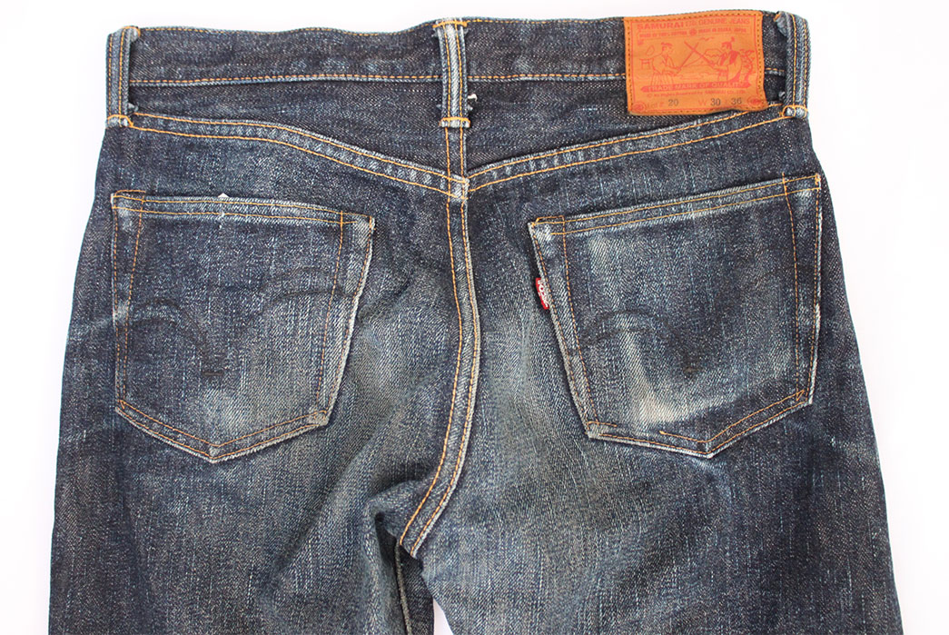 Fade-of-the-Day---Samurai-Jeans-S710XX-19-oz.-(6-Months,-8-Washes,-2-Soaks)-back-top