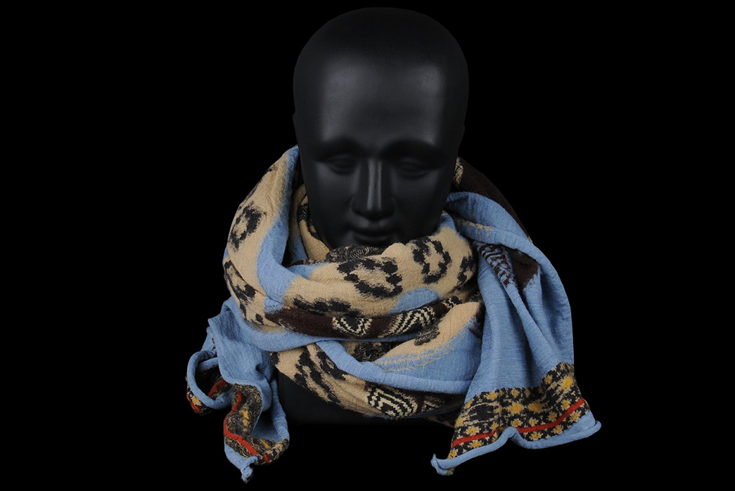 Kapital's-Compressed-Wool-Scarf-Snakes-Round-Your-Neck-on-doll