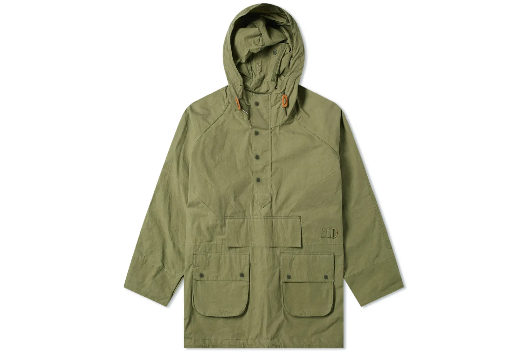 Barbour-x-Engineered-Garments-Jackets-green-front-with-hood
