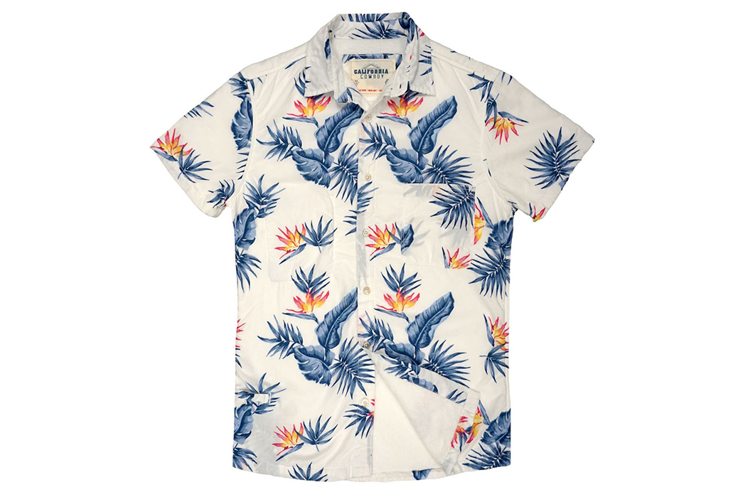 California-Cowboy---Clothing-In-a-Golden-State-of-Mind-Birds-of-Paradise-High-Water-Shirt