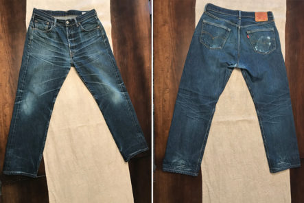 Fade-of-the-Day---Levi's-501-STF-Cone-Selvedge-(3-Years,-4-Washes,-2-Soaks)-front-back