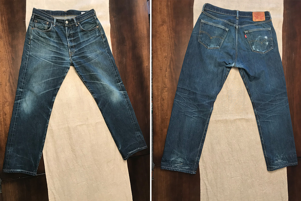 Levi's 501 STF Cone Selvedge (3 Years, 4 Washes, 2 Soaks) Fade