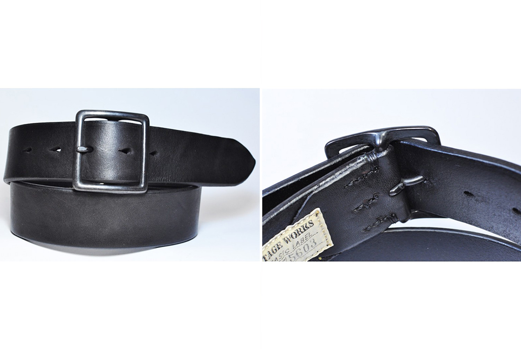 Simple-Black-Leather-Belts---Five-Plus-One-2)-Vintage-Works-Handmade-Leather-Belt